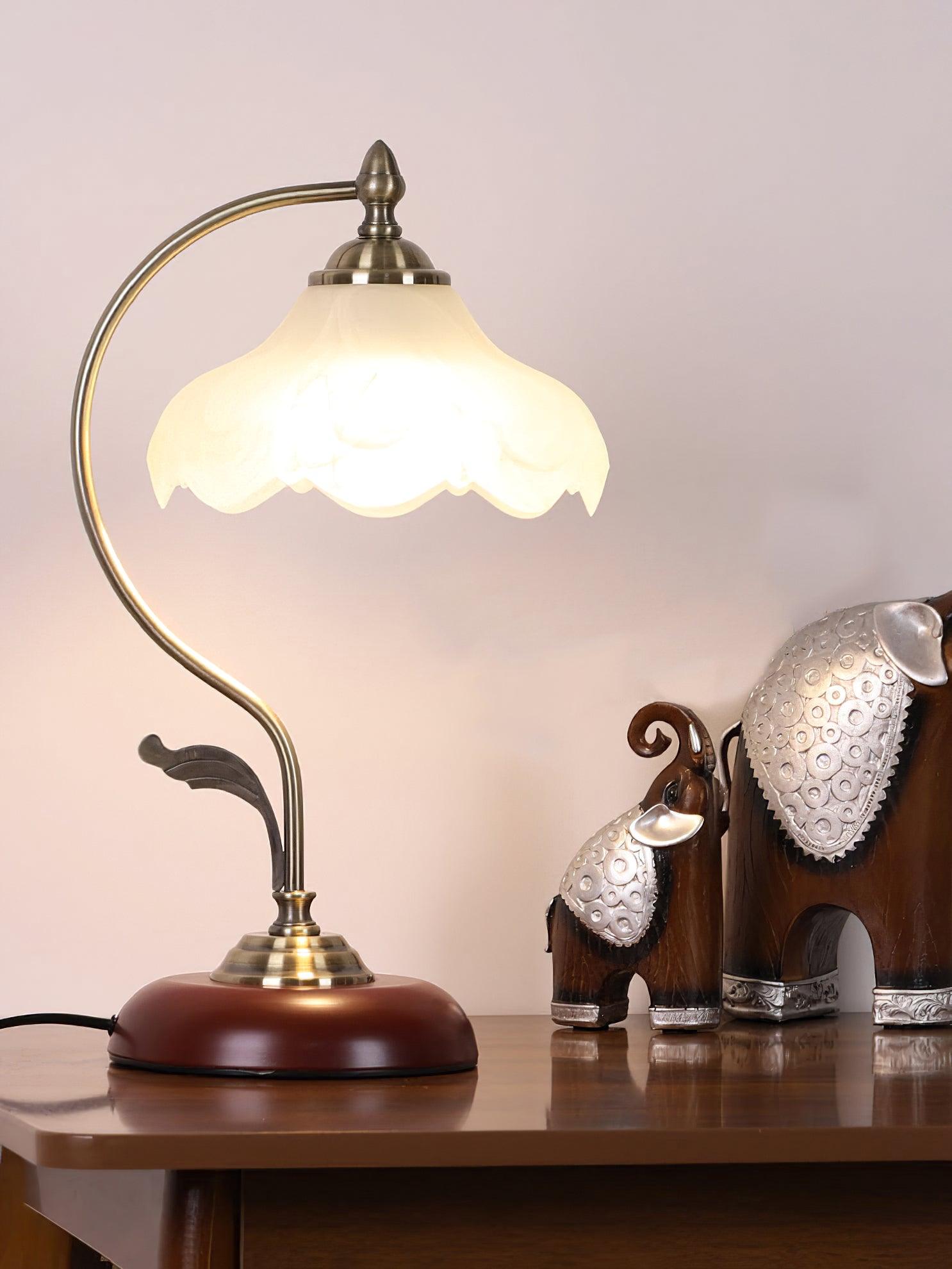 Flora Retro Flower Table Lamp-Neutral Decor