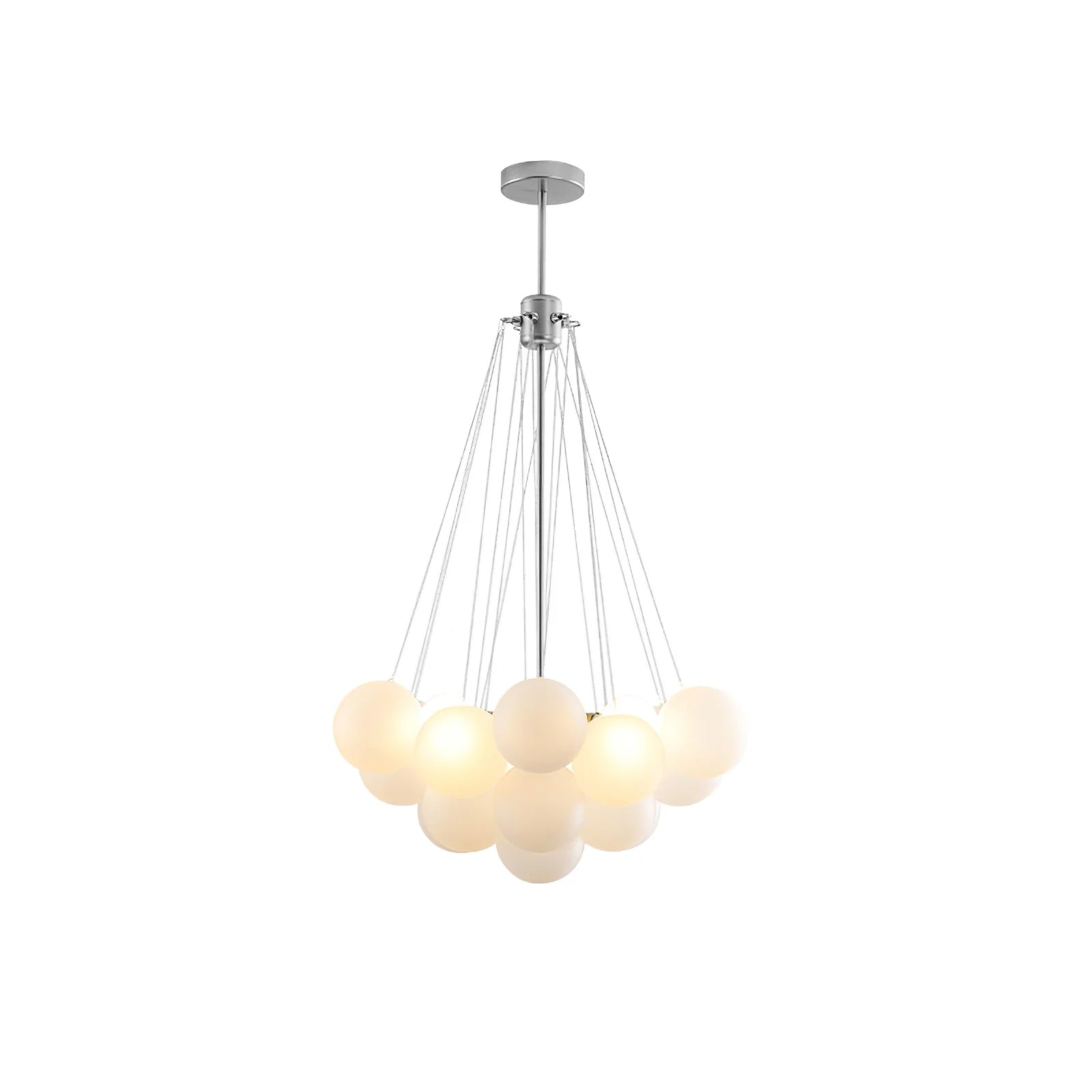 Lustra Chandelier Bubble Frosted Glass-Neutral Decor