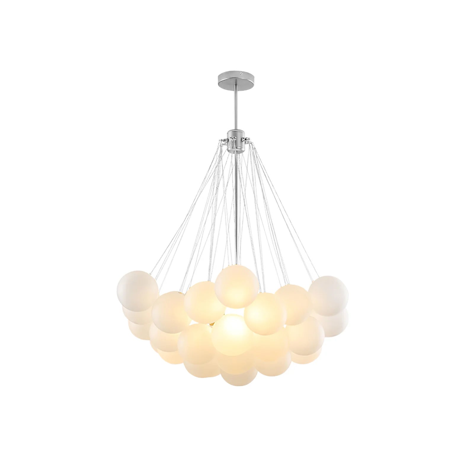 Lustra Chandelier Bubble Frosted Glass-Neutral Decor