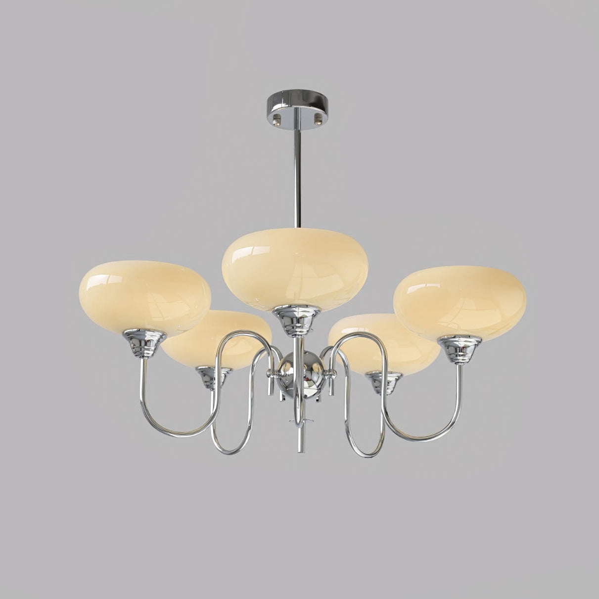 Arisha Vintage LED Metal Glass Chandelier Living Room - Neutral Decor