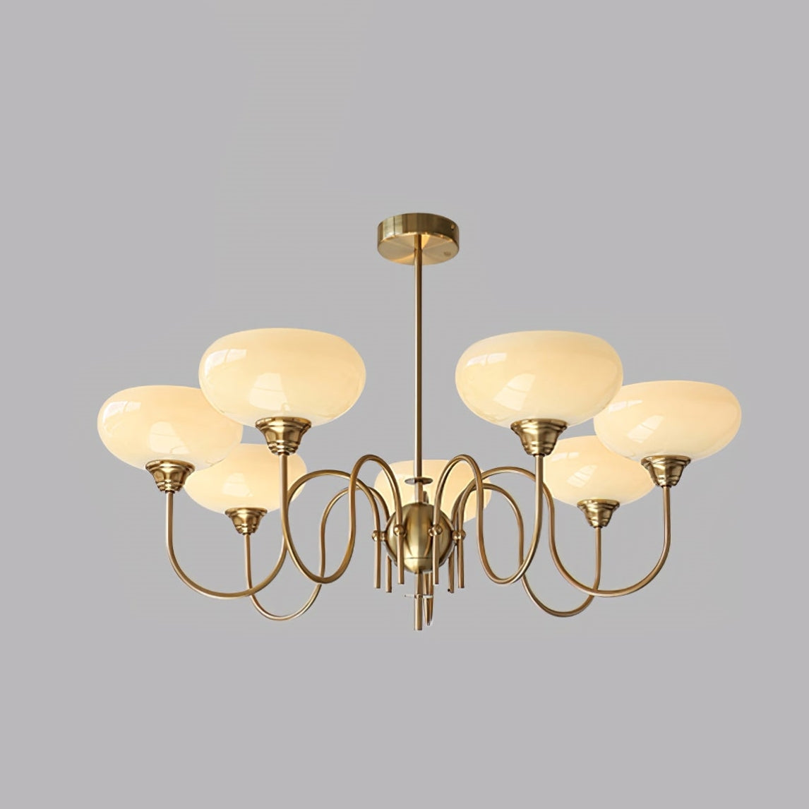 Arisha Vintage LED Metal Glass Chandelier Living Room - Neutral Decor