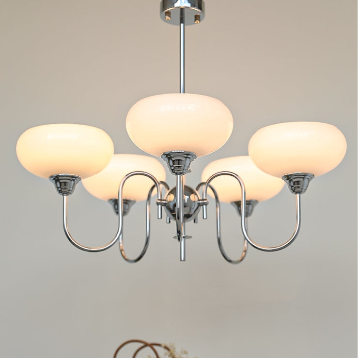 Arisha Vintage LED Metal Glass Chandelier Living Room - Neutral Decor