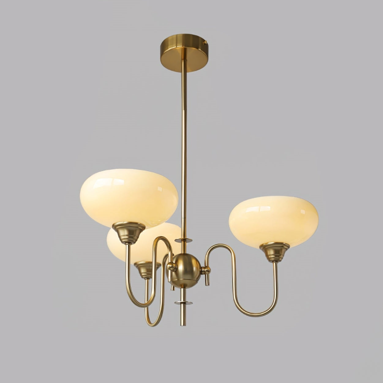 Arisha Vintage LED Metal Glass Chandelier Living Room - Neutral Decor