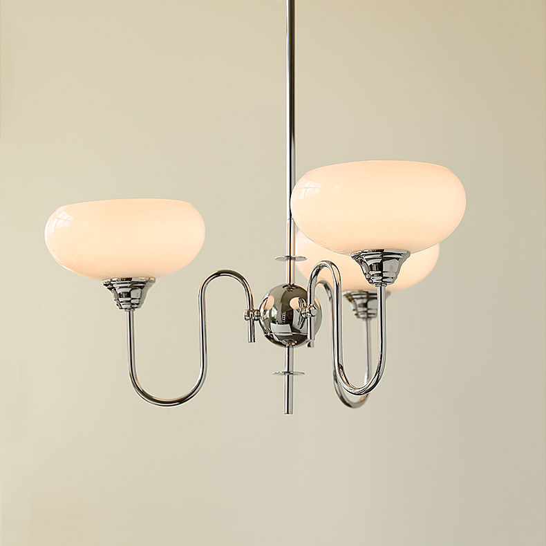 Arisha Vintage LED Metal Glass Chandelier Living Room - Neutral Decor