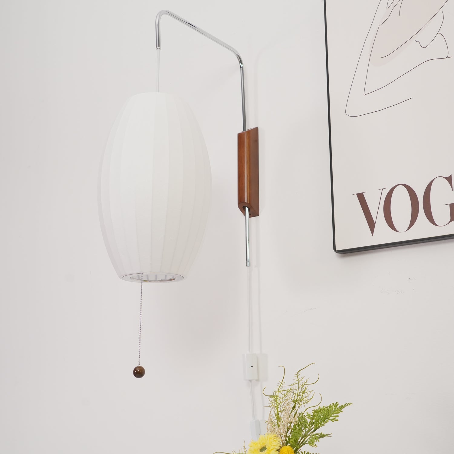 Lustra Wall Sconce Walnut Ball-Neutral Decor