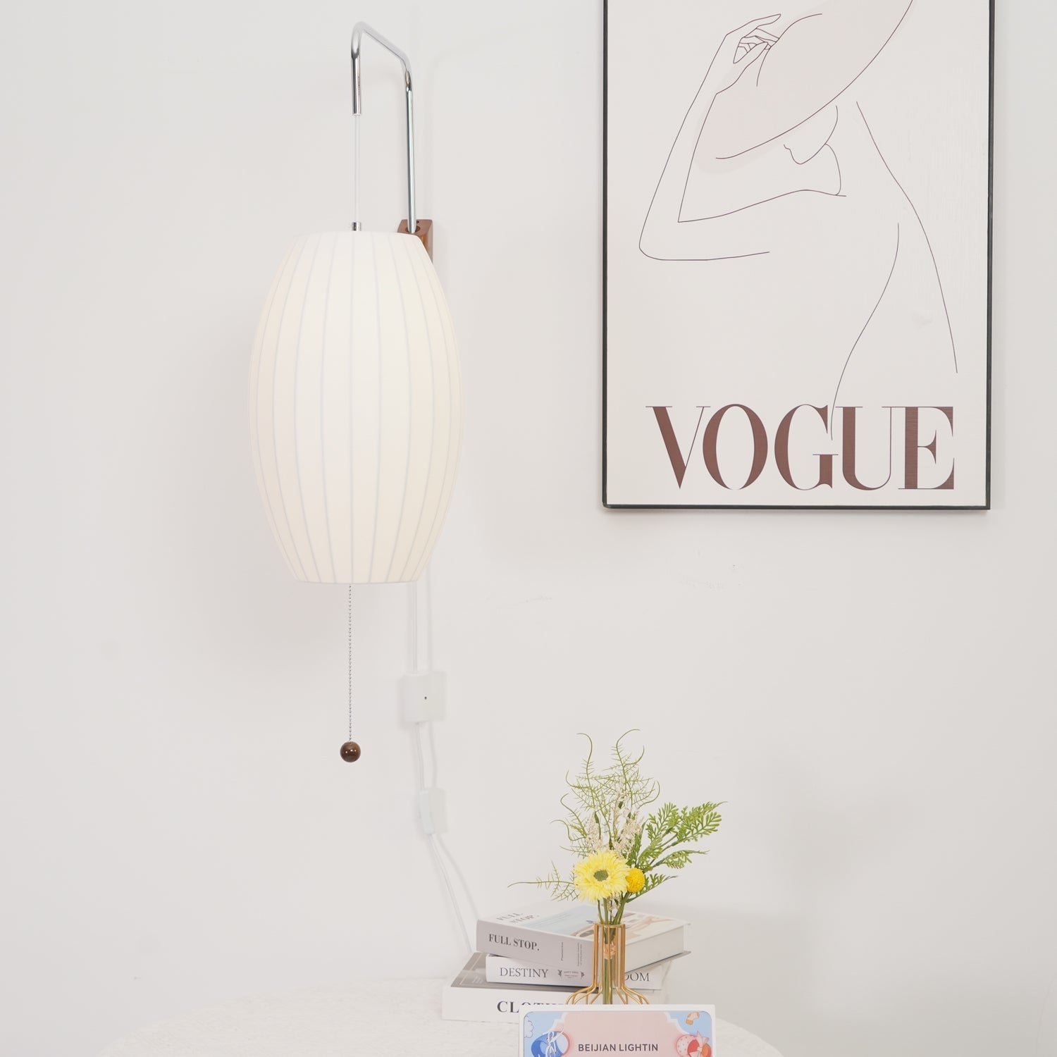 Lustra Wall Sconce Walnut Ball-Neutral Decor