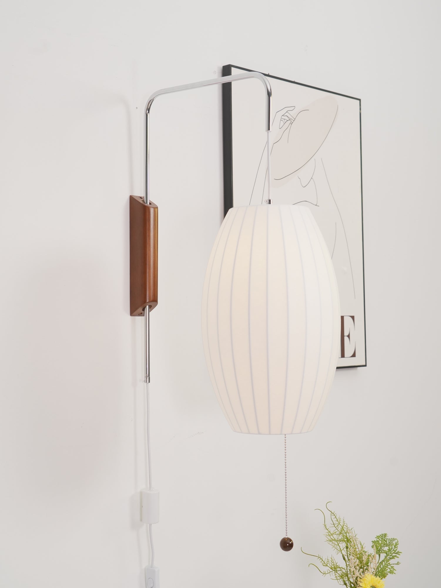 Lustra Wall Sconce Walnut Ball-Neutral Decor
