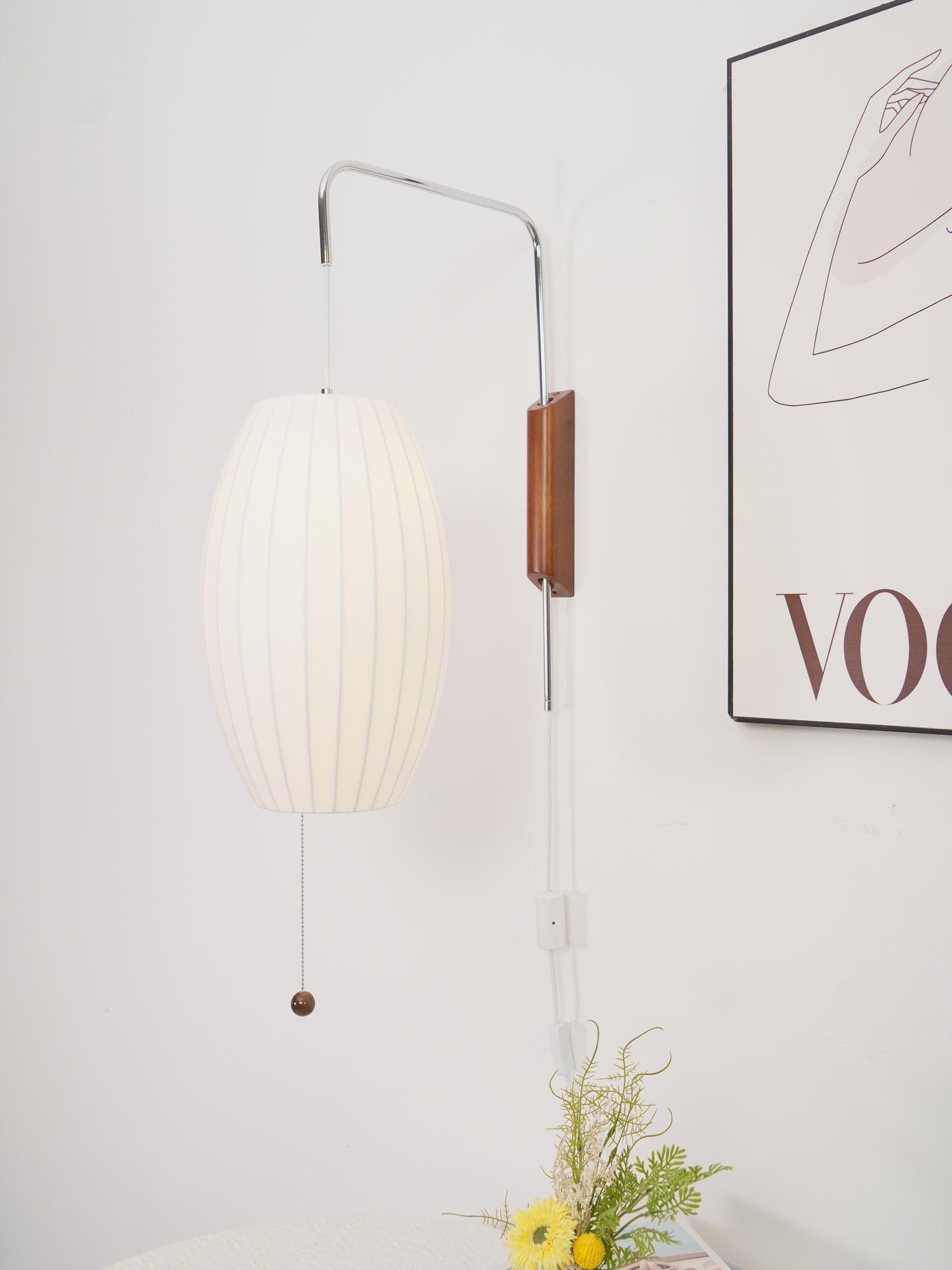 Lustra Wall Sconce Walnut Ball-Neutral Decor