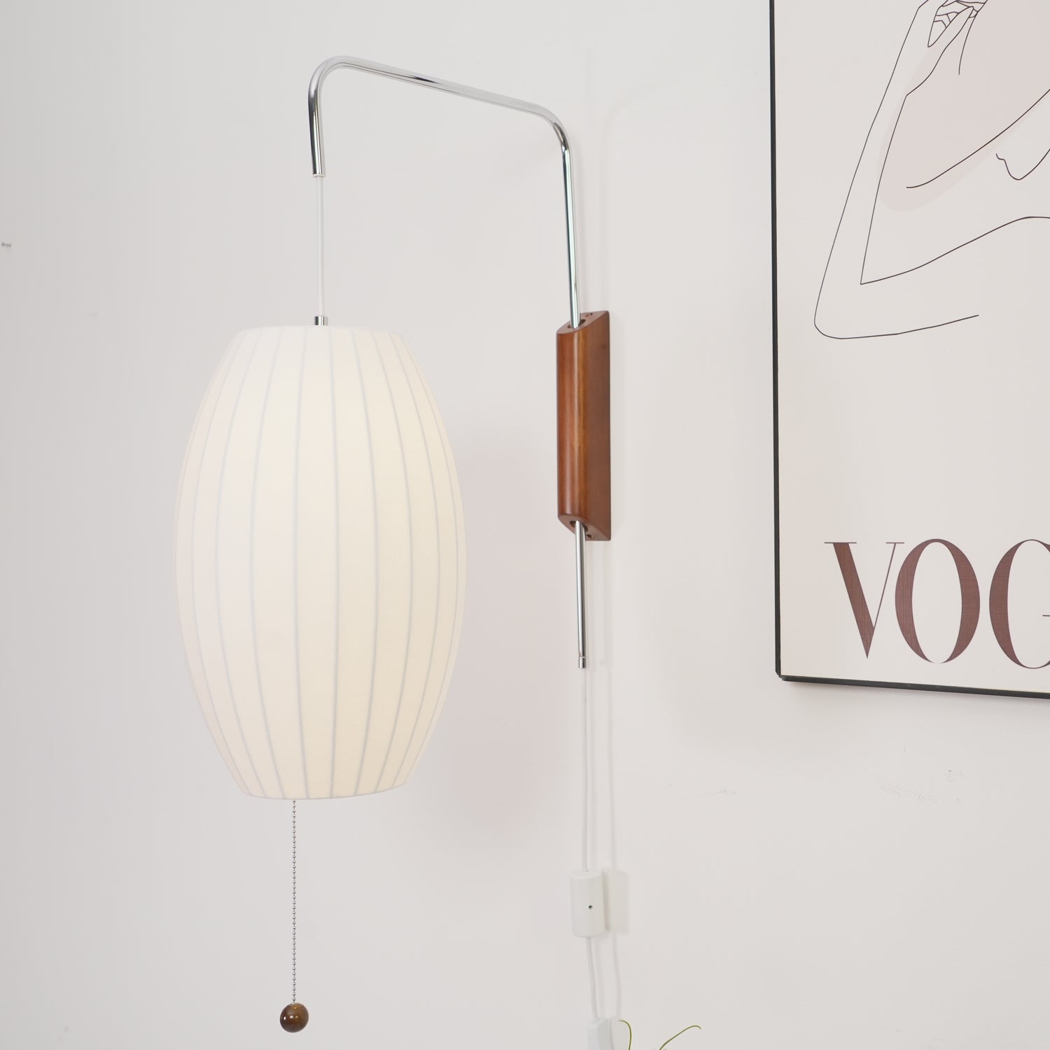Lustra Wall Sconce Walnut Ball-Neutral Decor