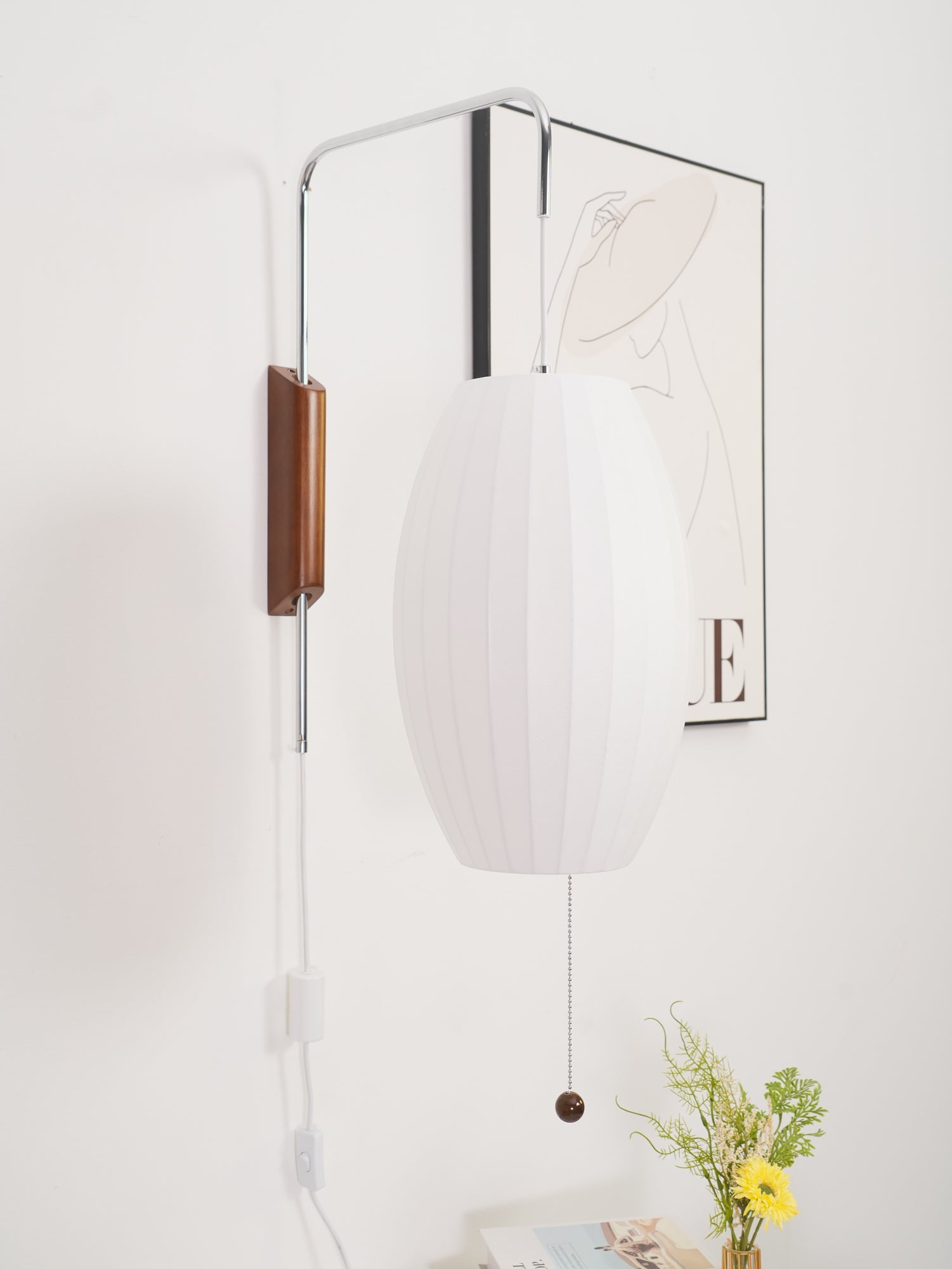 Lustra Wall Sconce Walnut Ball-Neutral Decor