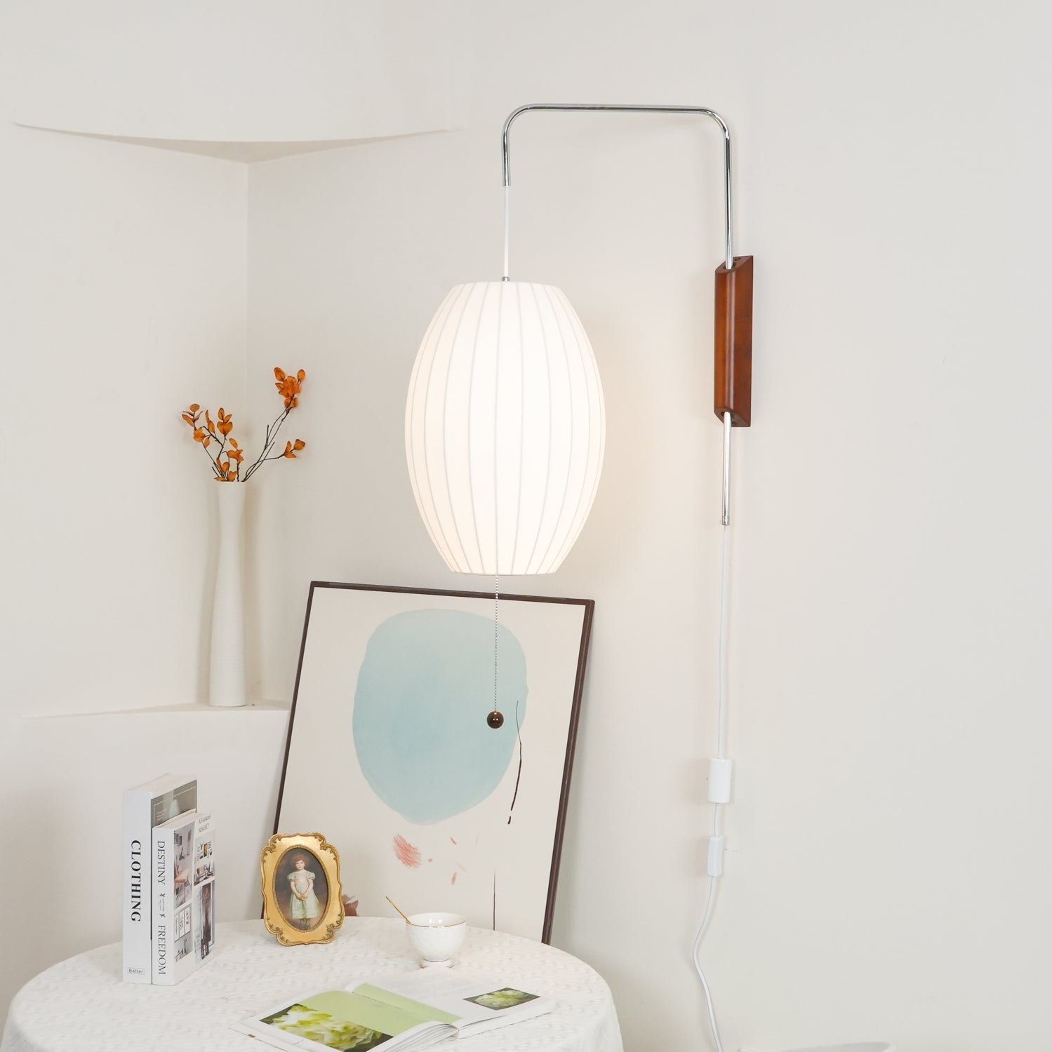 Lustra Wall Sconce Walnut Ball-Neutral Decor