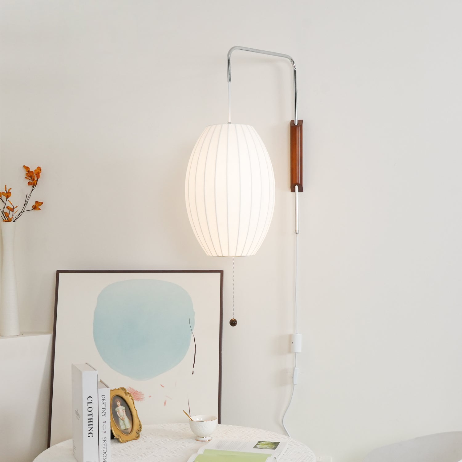 Lustra Wall Sconce Walnut Ball-Neutral Decor