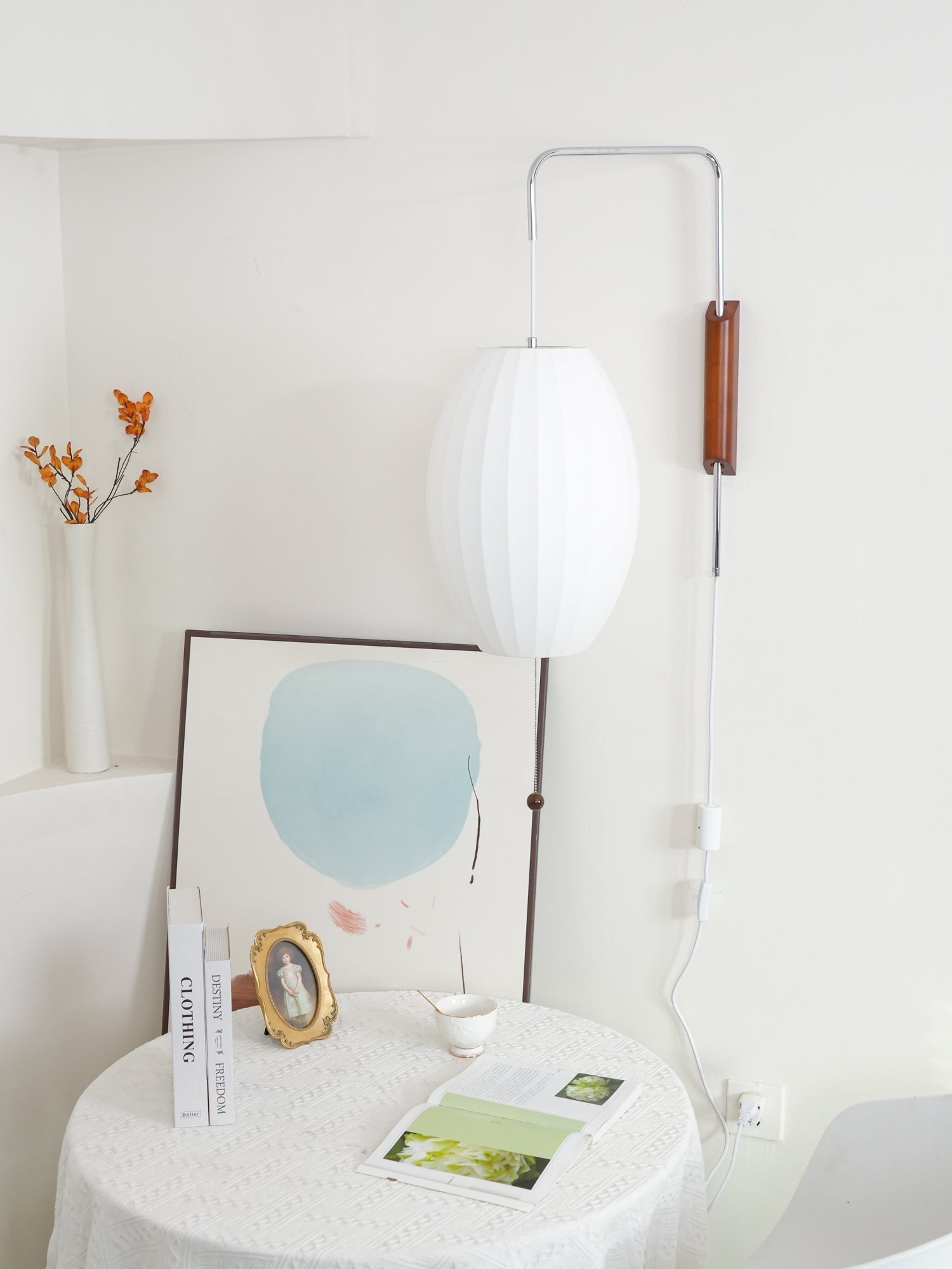 Lustra Wall Sconce Walnut Ball-Neutral Decor