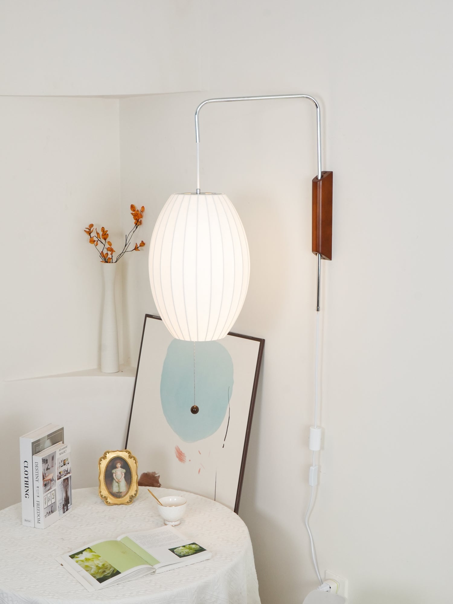 Lustra Wall Sconce Walnut Ball-Neutral Decor
