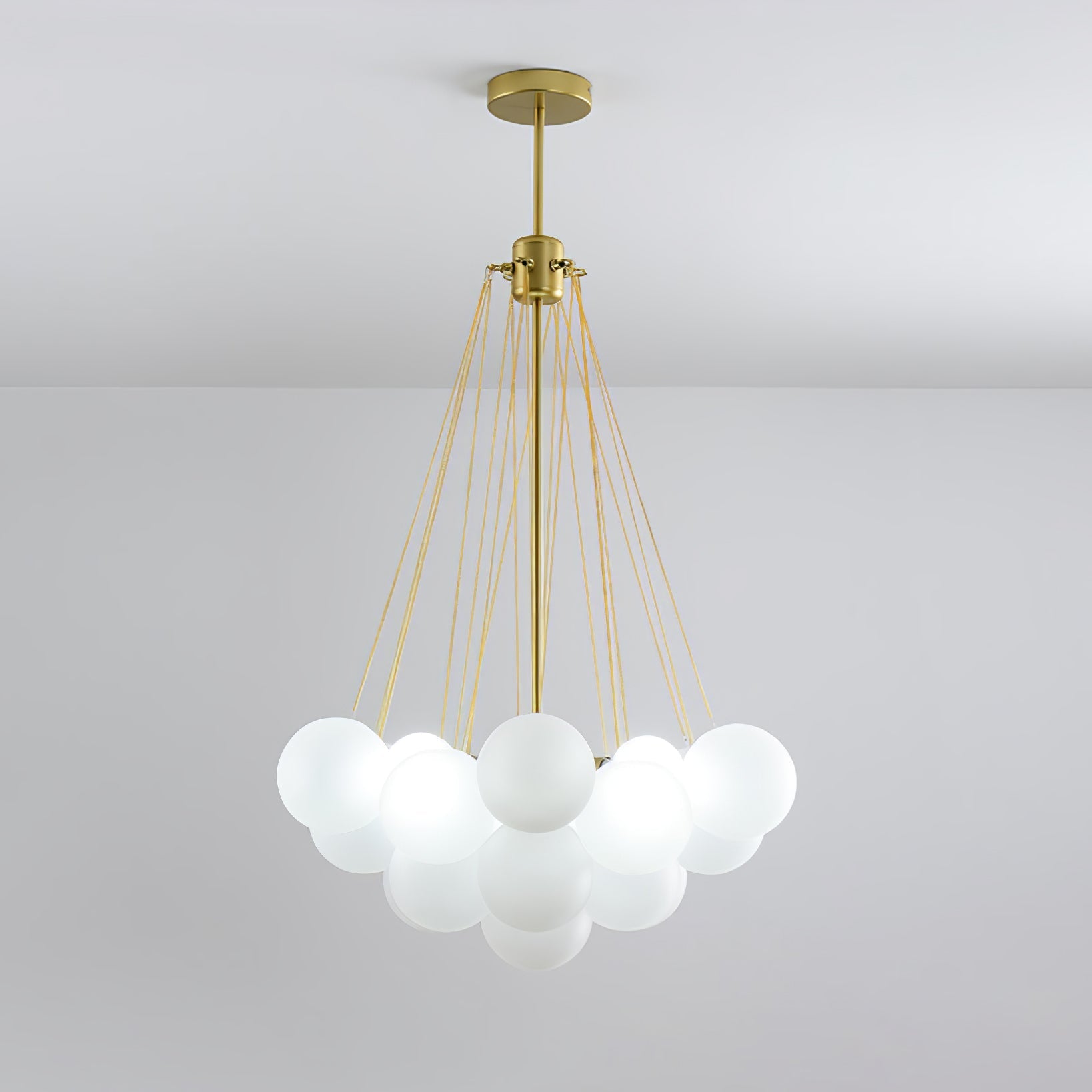 Lustra Chandelier Bubble Frosted Glass-Neutral Decor