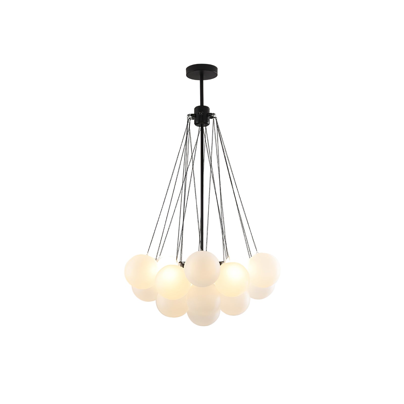 Lustra Chandelier Bubble Frosted Glass-Neutral Decor