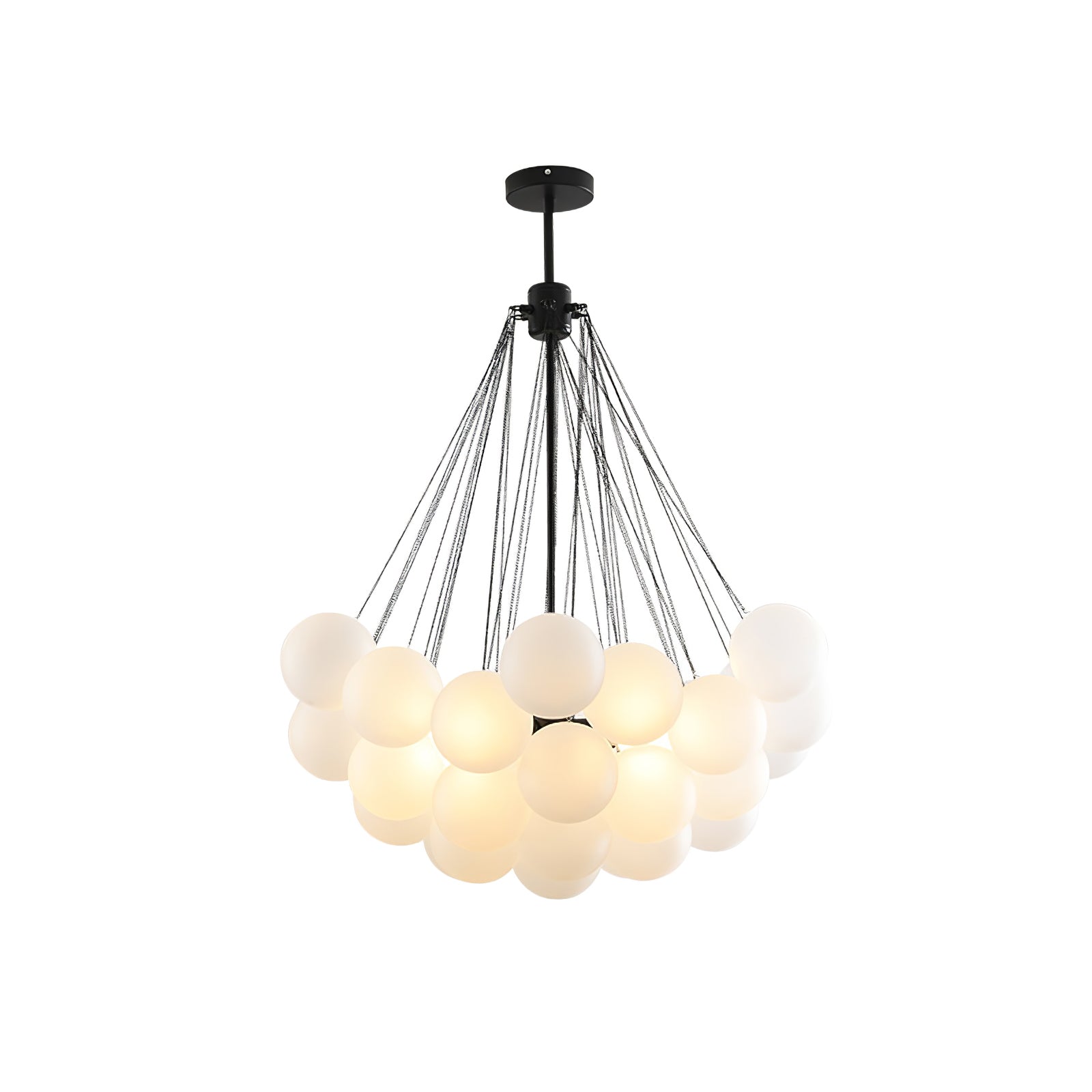Lustra Chandelier Bubble Frosted Glass-Neutral Decor
