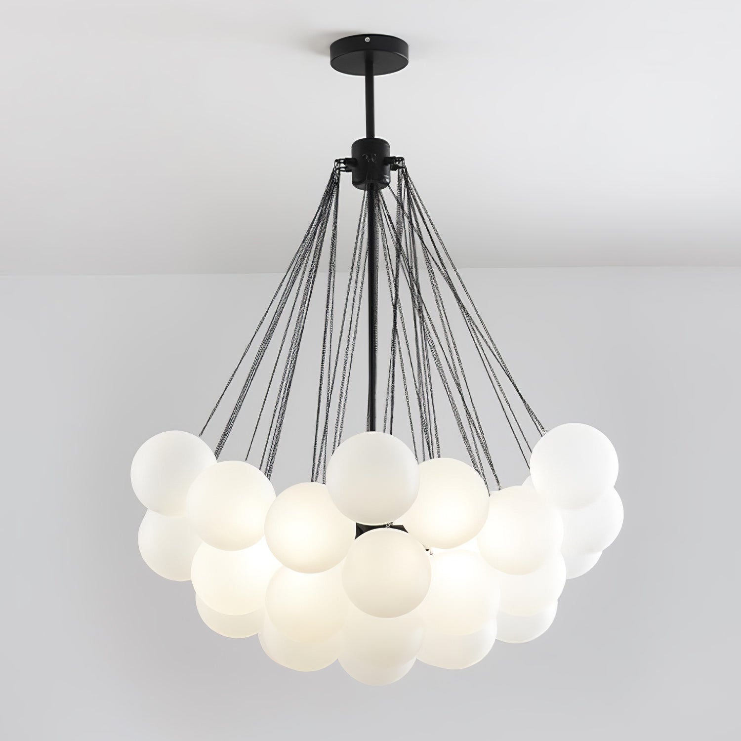 Lustra Chandelier Bubble Frosted Glass-Neutral Decor