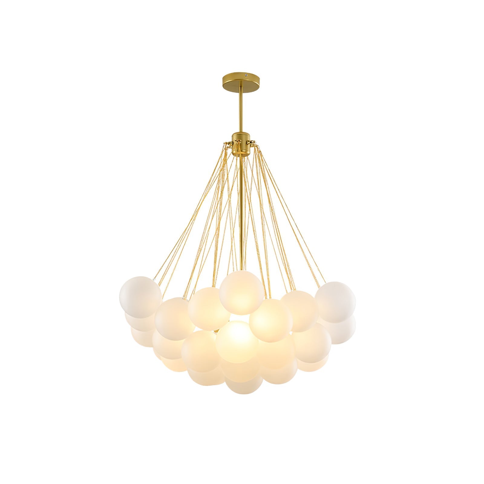 Lustra Chandelier Bubble Frosted Glass-Neutral Decor