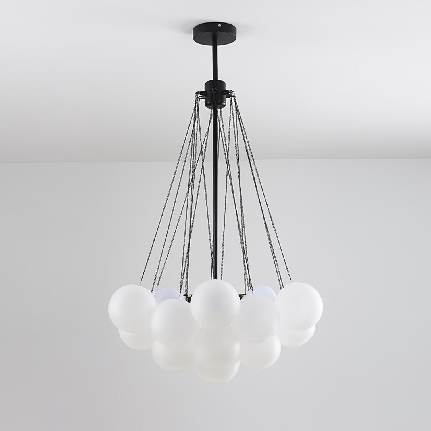 Lustra Chandelier Bubble Frosted Glass-Neutral Decor