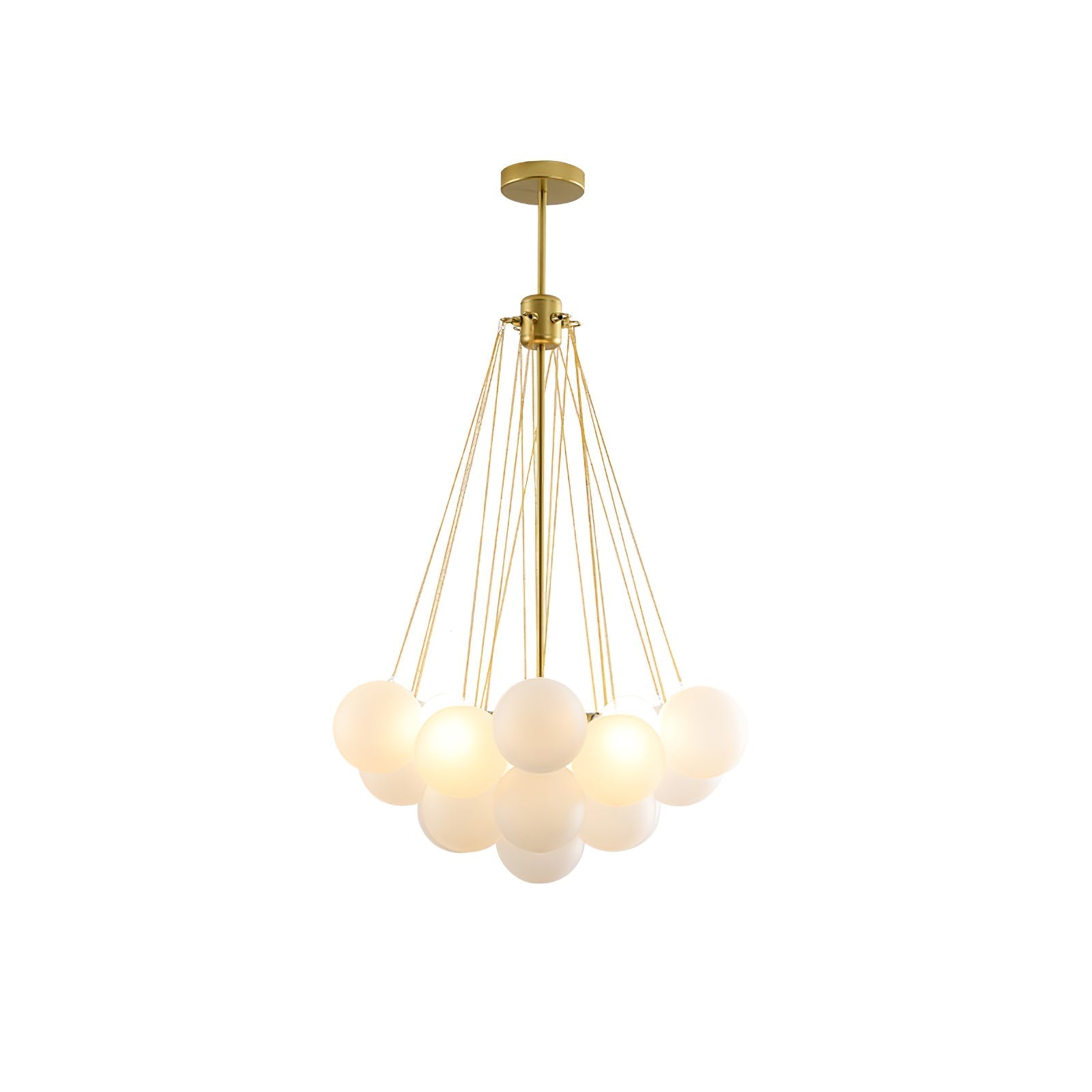 Lustra Chandelier Bubble Frosted Glass-Neutral Decor