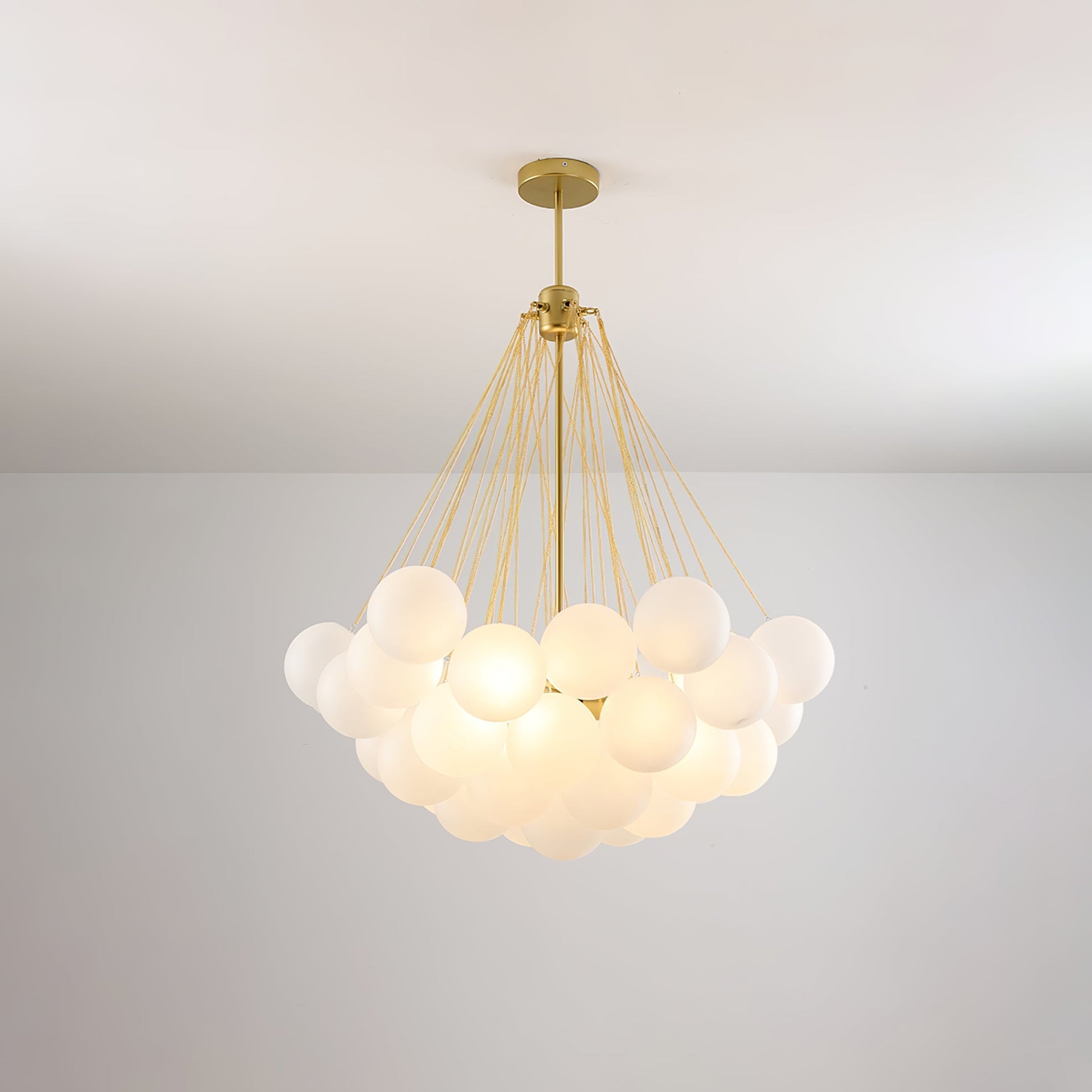 Lustra Chandelier Bubble Frosted Glass-Neutral Decor