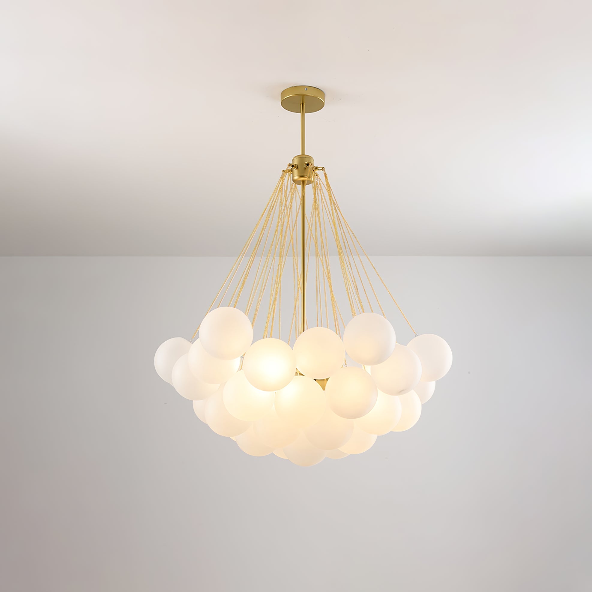 Lustra Chandelier Bubble Frosted Glass-Neutral Decor