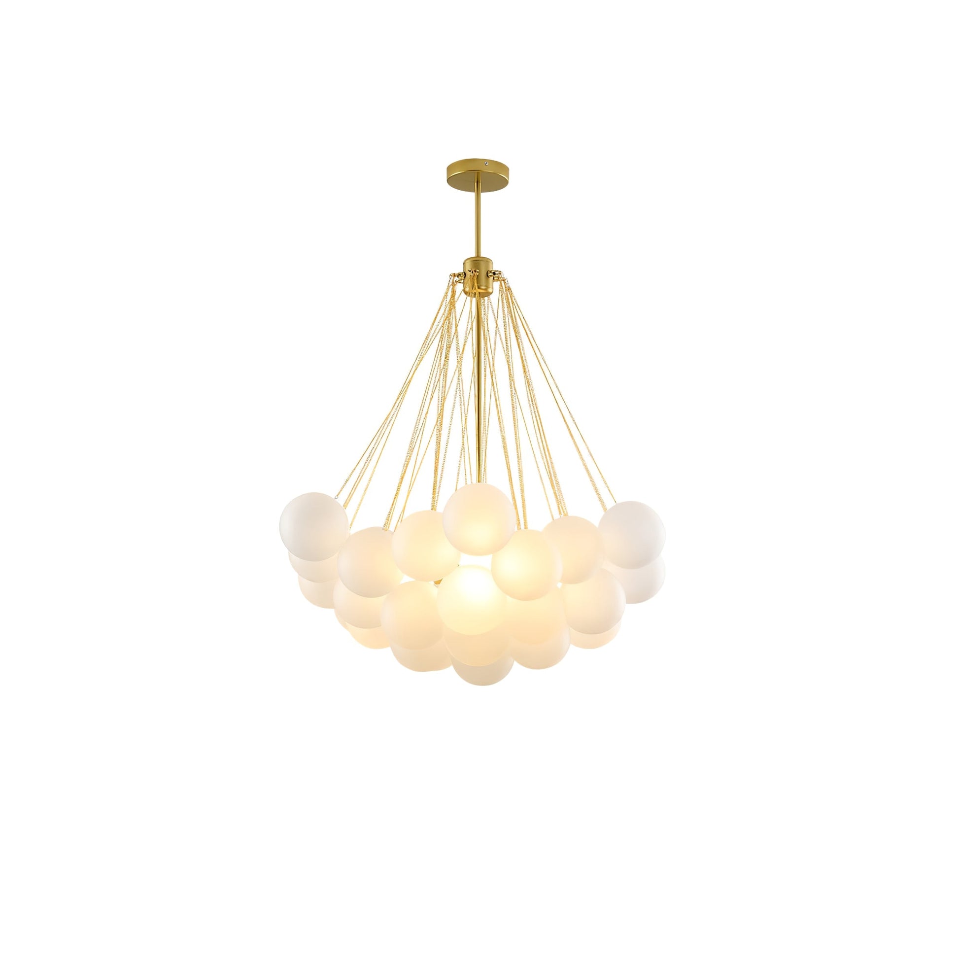 Lustra Chandelier Bubble Frosted Glass-Neutral Decor