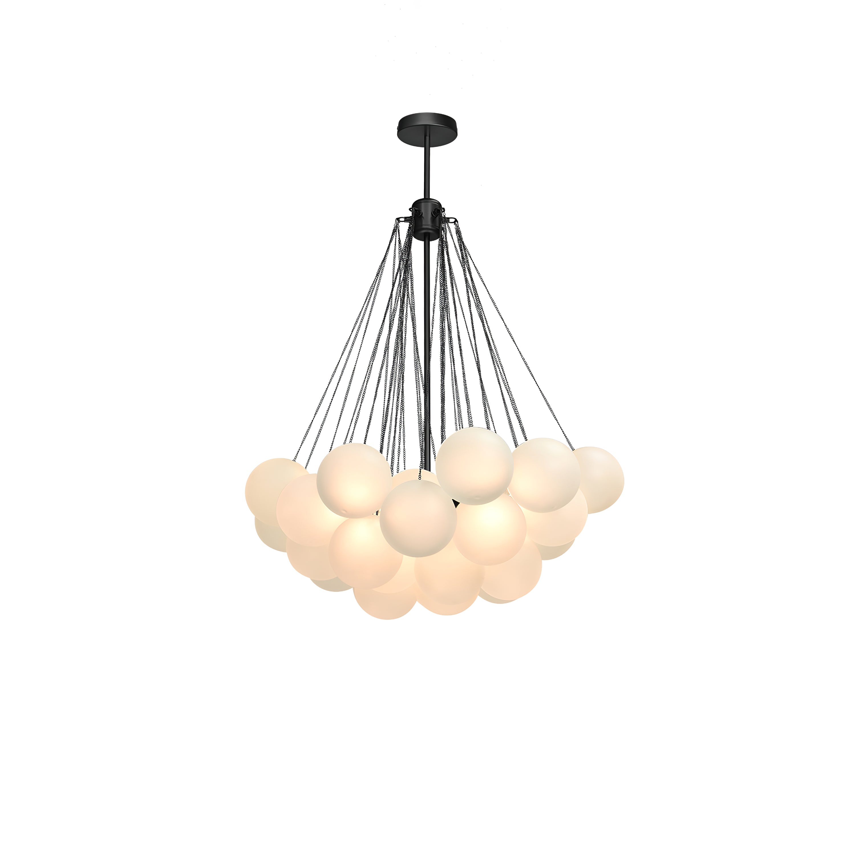 Lustra Chandelier Bubble Frosted Glass-Neutral Decor