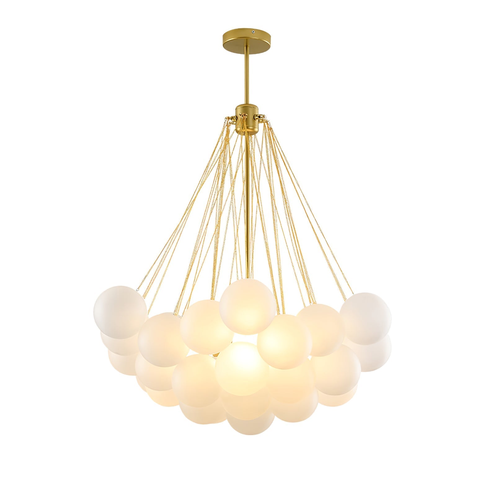 Lustra Chandelier Bubble Frosted Glass-Neutral Decor