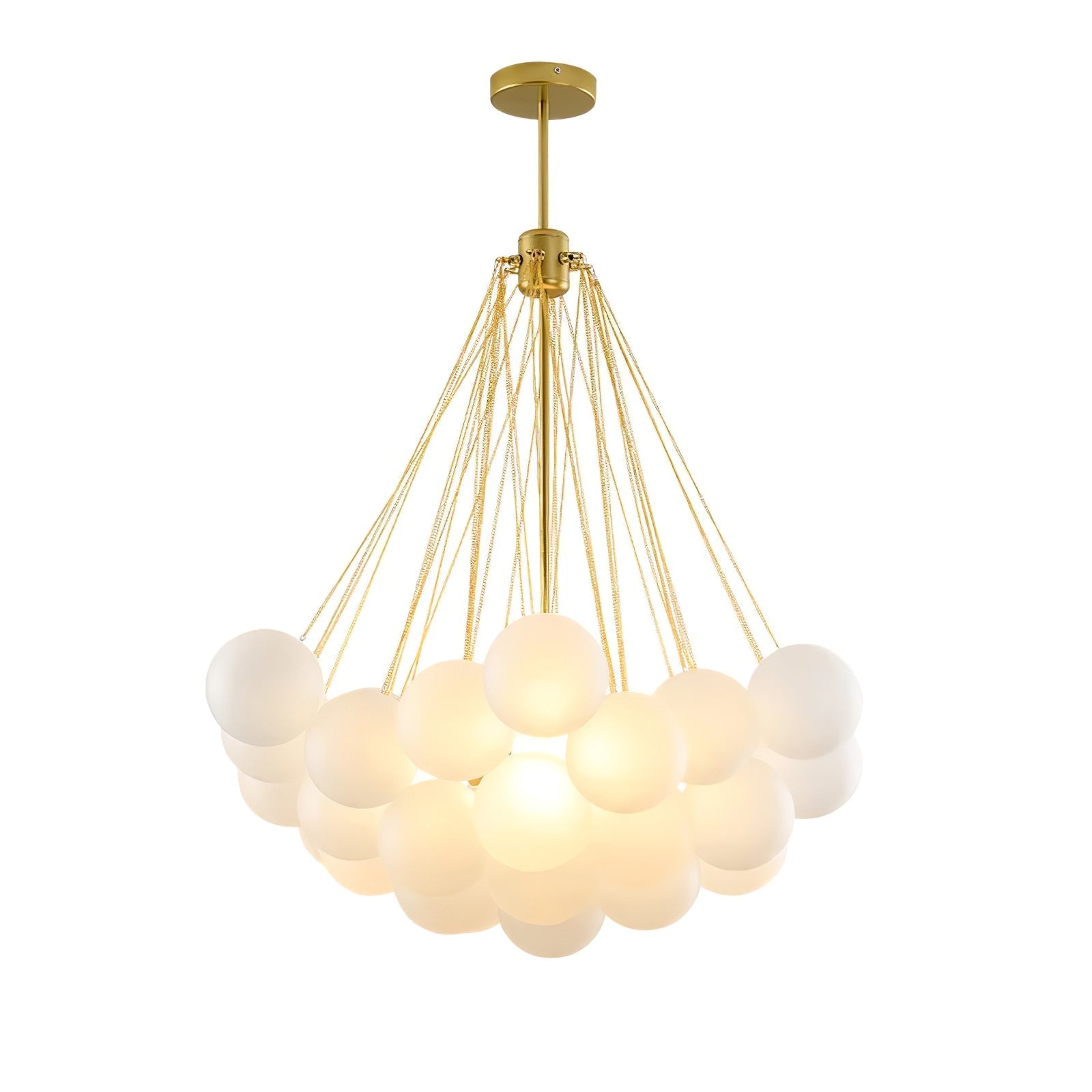 Lustra Chandelier Bubble Frosted Glass-Neutral Decor