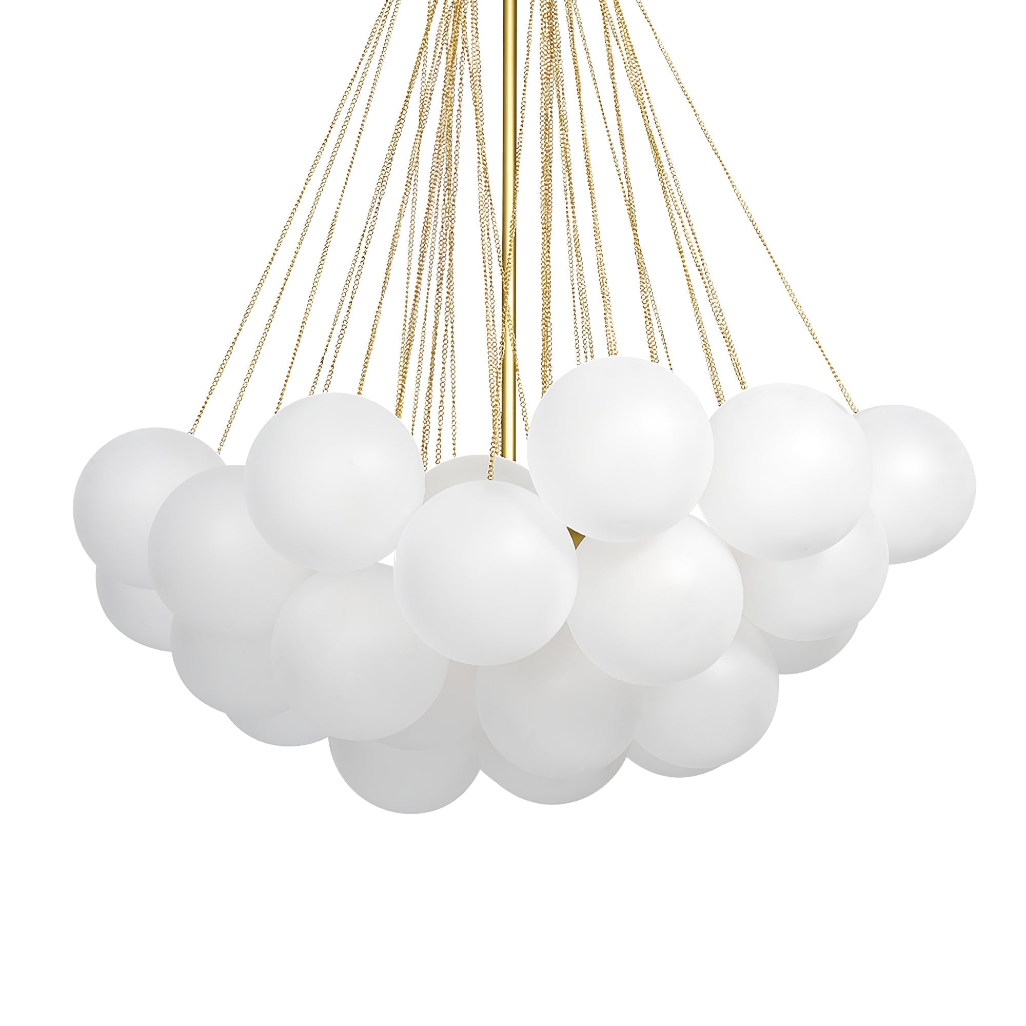Lustra Chandelier Bubble Frosted Glass-Neutral Decor