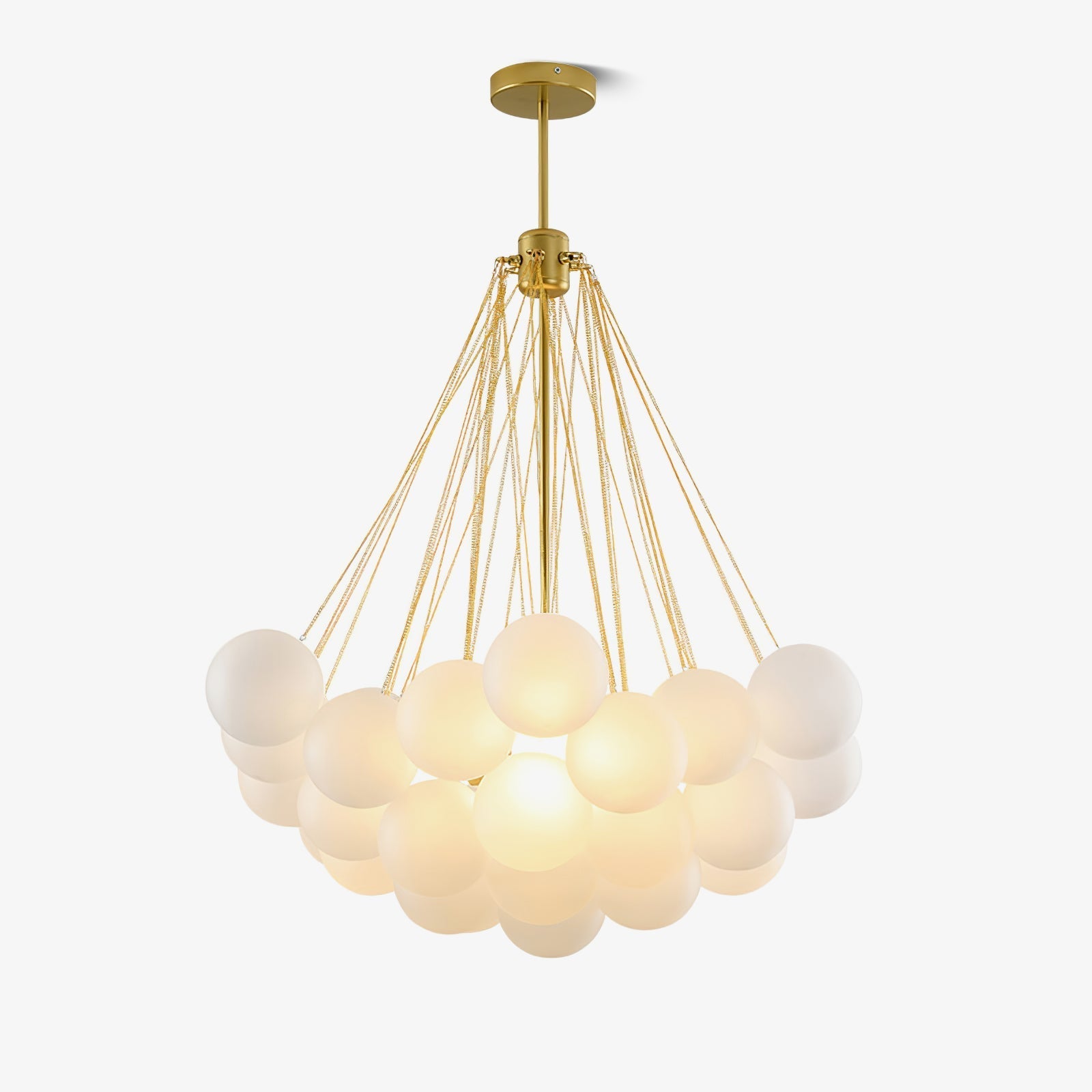 Lustra Chandelier Bubble Frosted Glass-Neutral Decor