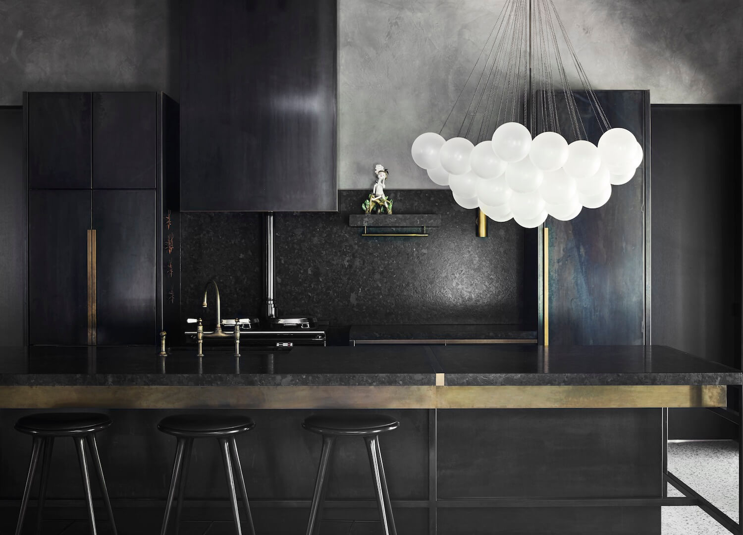 Lustra Chandelier Bubble Frosted Glass-Neutral Decor