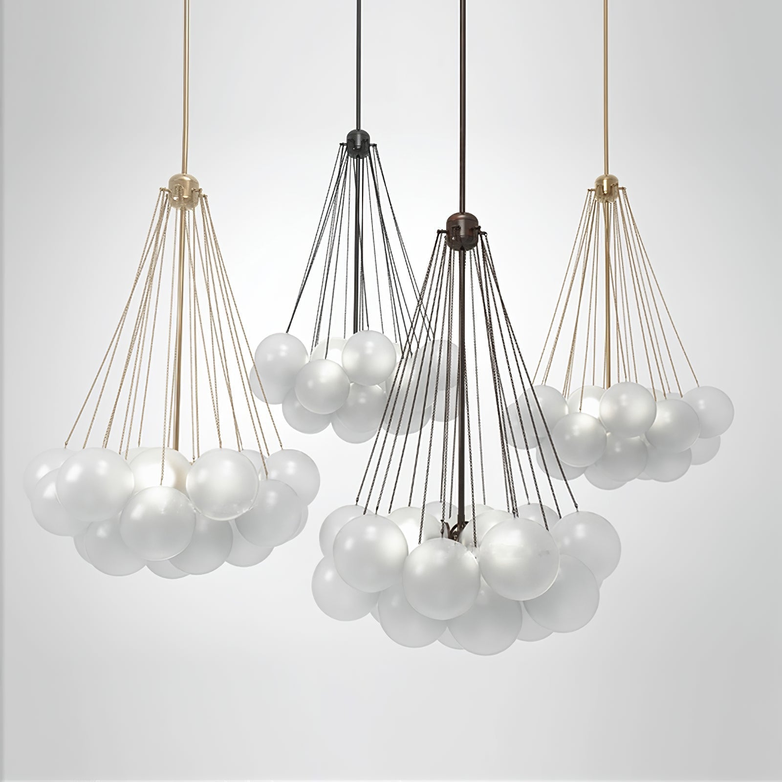 Lustra Chandelier Bubble Frosted Glass-Neutral Decor