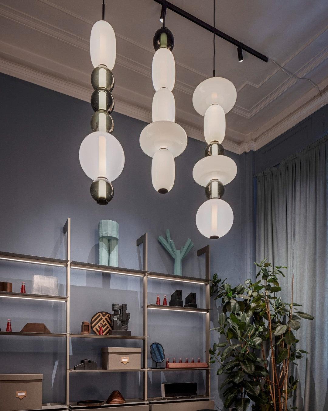 Candied Glass Combo Pendant Light-Neutral Decor