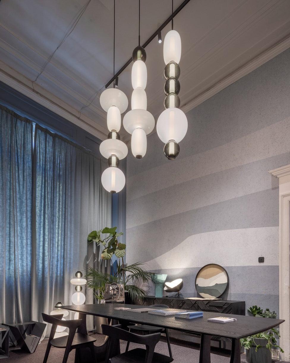 Candied Glass Combo Pendant Light-Neutral Decor