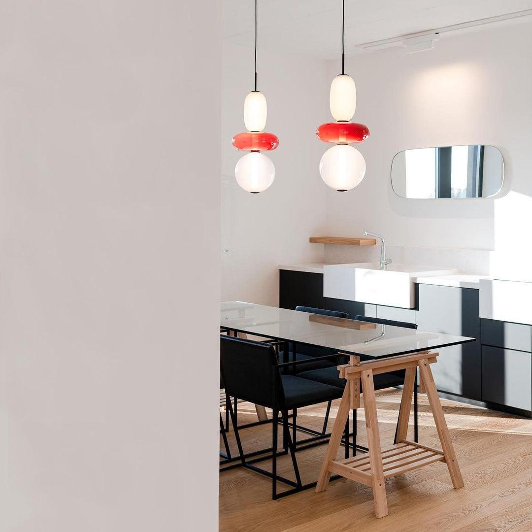 Daelen Glass Acrylic Artistic Pendant Light-Neutral Decor