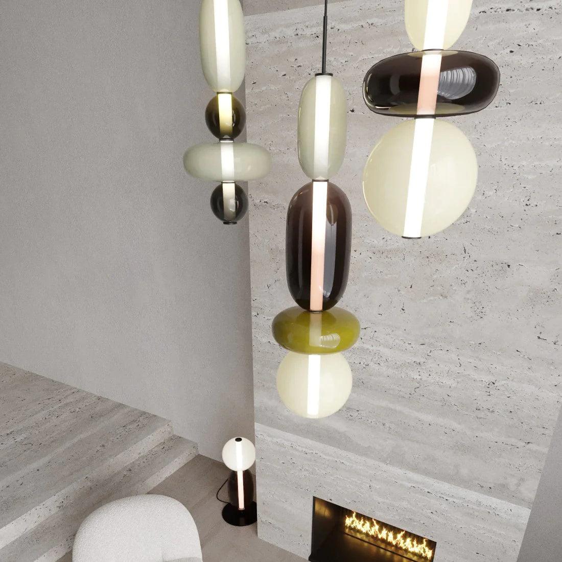 Daelen Glass Acrylic Artistic Pendant Light-Neutral Decor