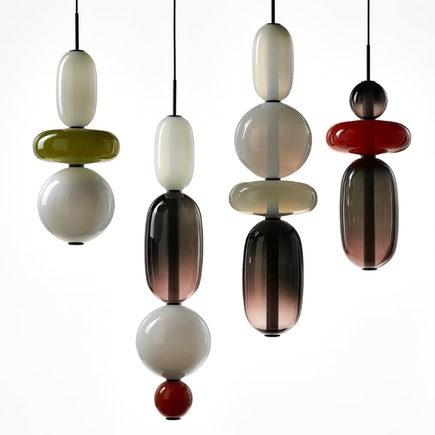 Candied Glass Combo Pendant Light-Neutral Decor