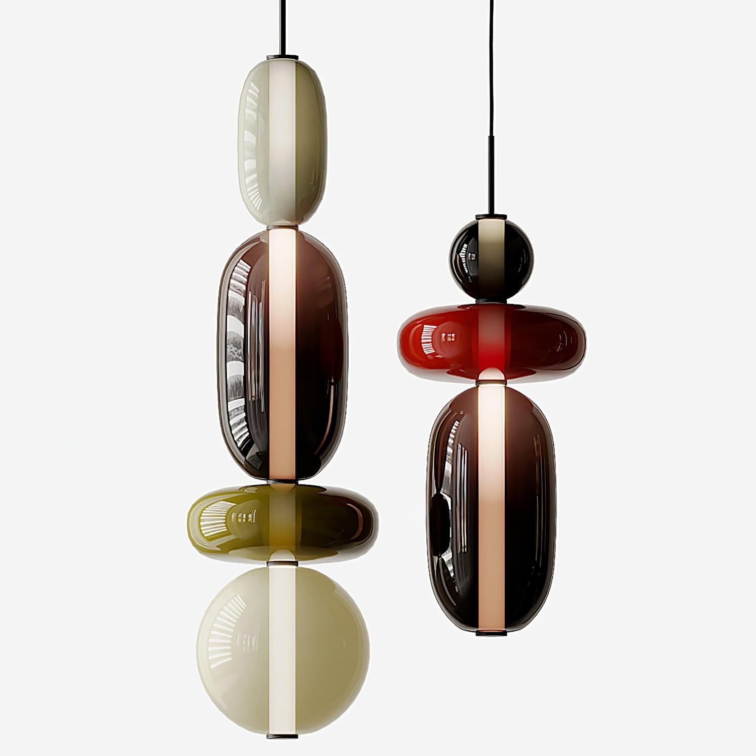 Candied Glass Combo Pendant Light-Neutral Decor