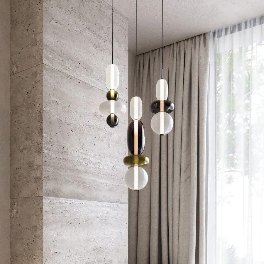 Daelen Glass Acrylic Artistic Pendant Light-Neutral Decor