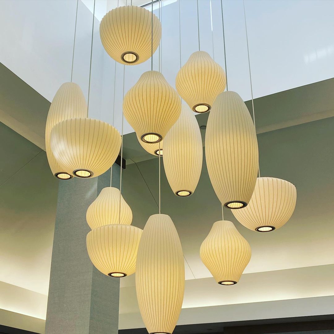 Nebula Bubble Mulberry Silk Pendant Lamp-Neutral Decor