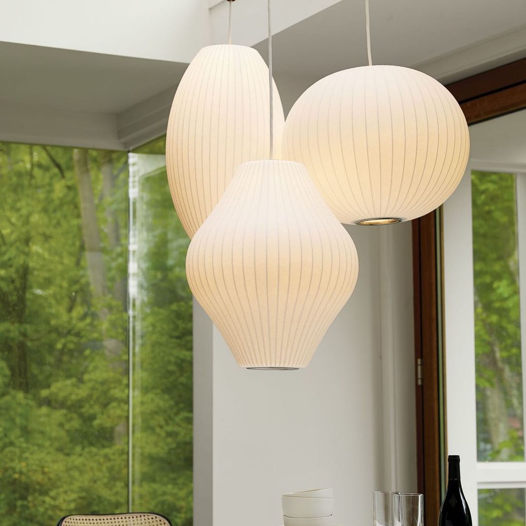 Bis Silk & Steel Pendant Lamp-Neutral Decor