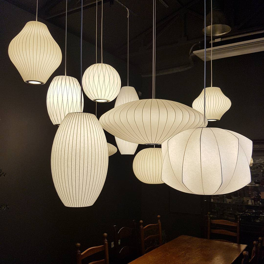 Bis Silk & Steel Pendant Lamp-Neutral Decor