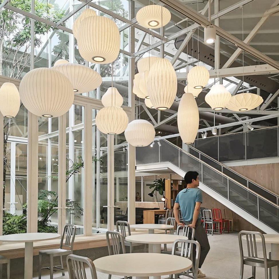 Nebula Bubble Mulberry Silk Pendant Lamp-Neutral Decor