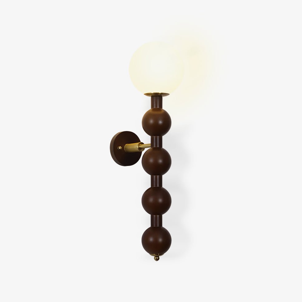 Olaeia Modern Minimalist Bubbly Wooden Glass Wall Lamp-Neutral Decor