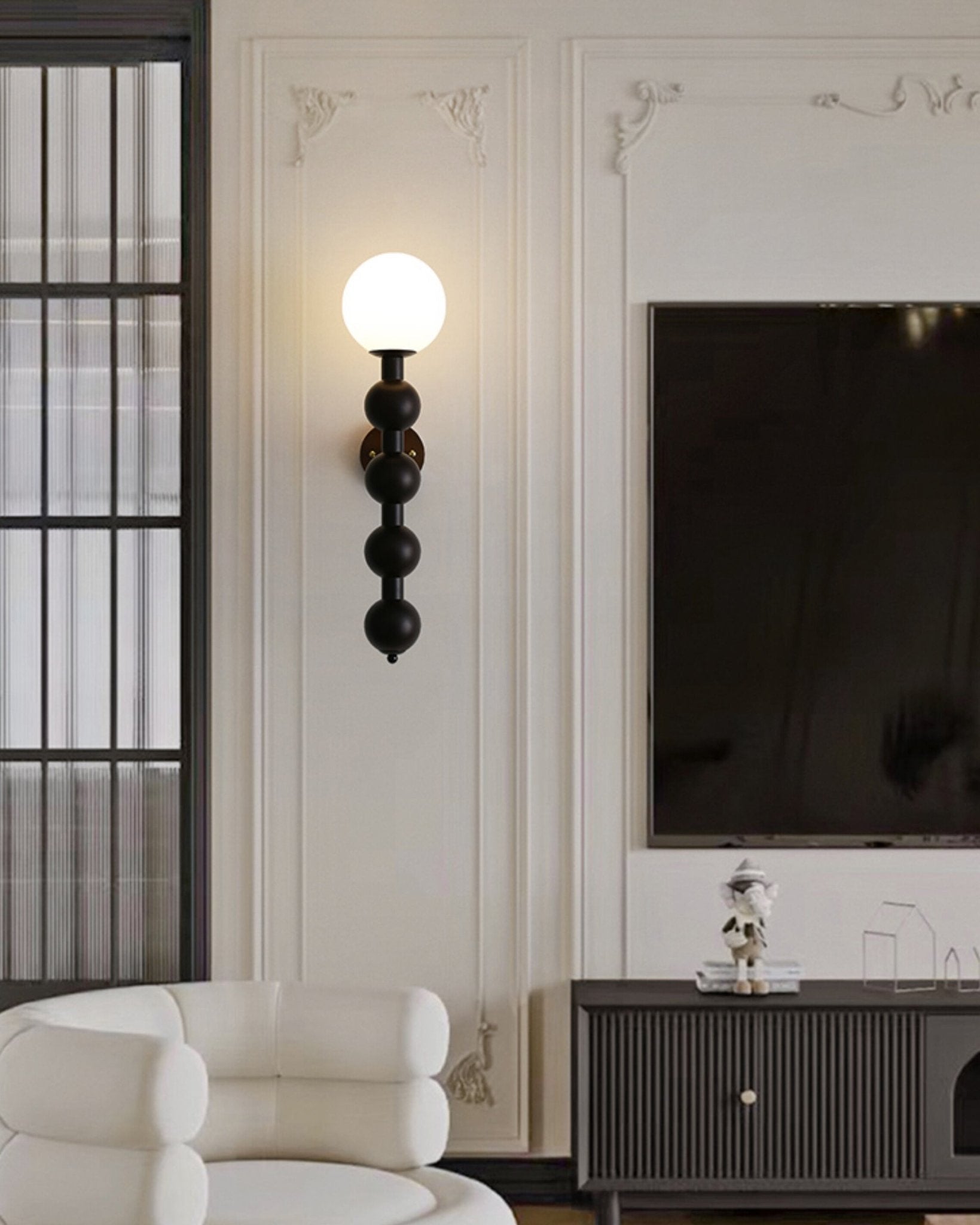 Olaeia Modern Minimalist Bubbly Wooden Glass Wall Lamp-Neutral Decor