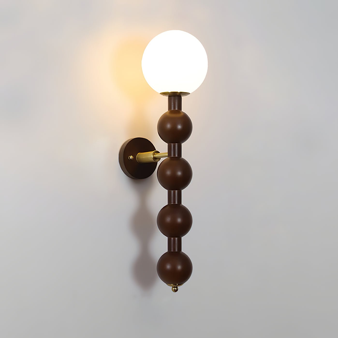 Olaeia Modern Minimalist Bubbly Wooden Glass Wall Lamp-Neutral Decor