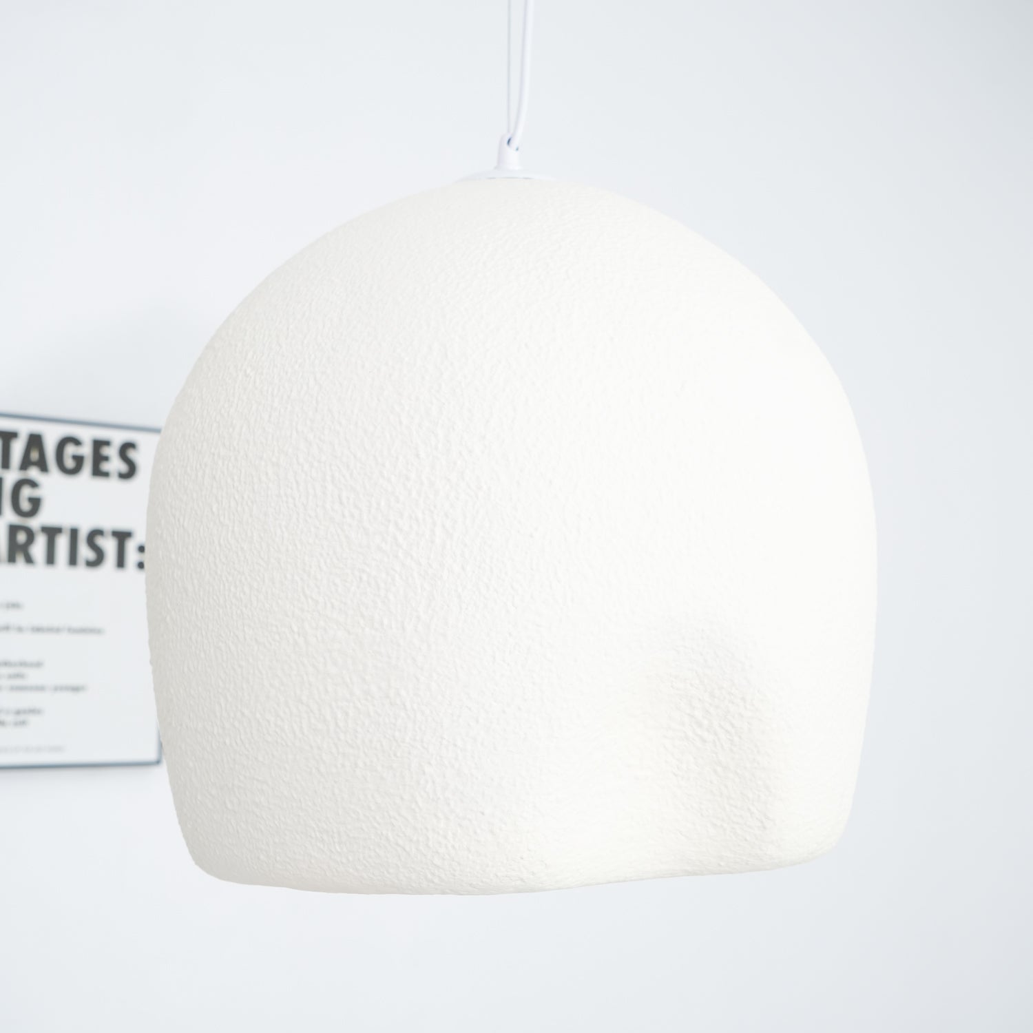 Nuo Pendant Lamp Plaster Rounded Dome Wabi Sabi-Neutral Decor
